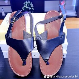 Black Leather Sandals